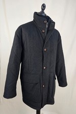 ORIGINAL BOGNER Herren Jacke Mantel Wolljacke Wollmantel Schurwolle Grau 52 M L