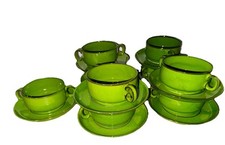 Suppentassen mit Unterteller, Thoms Scandic grün green