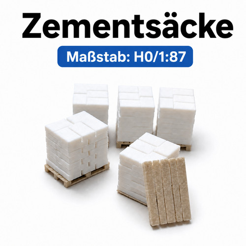 5x zementsäcke auf - h0,