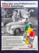 Sonax AutoWax, Cockpitspray und MoS2Oil .... originale aus Werbung 1987