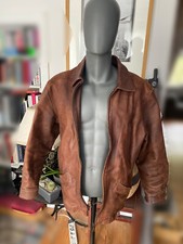 Vintage LEDERJACKE mit USA staatlichem Emblem: OKLAHOMA - Super Selten. L - XL