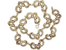 Art Deco Theodor Fahrner 925 Silber Kordelstil & Schmuckperlen Collier!