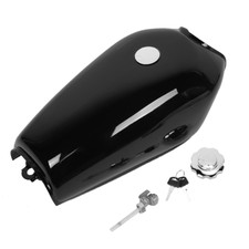 Motorrad Kraftstofftank Schwarz Motorrad Universal Bright Black Retro Fuel Gas