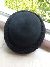 Schwarzer Filz Hut für Damen - wie neu