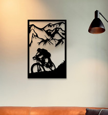 Wandbild aus Holz Mountainbike