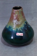 FAT LAVA ROTH VULKANVASE VASE BLUMENVASE KERAMIKVASE KERAMIK GRÜN BLAU BRAUN