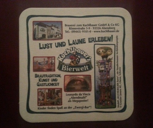 Beer mat abensberg kuchlbauer - beer,