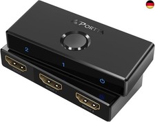 HDMI Switch 4K 60Hz, PORTTA Bi-Directional HDMI Splitter 1 in 2 Out, HDMI 2.0