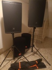 2xJBL EON 615 PA Aktiv Box Tasche Cover Stative Bluetooth DJ Top Zustand 