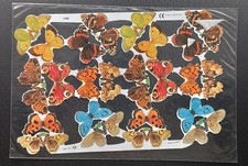 Glanzbilder Bogen MLP 1986 Schmetterlinge noch eingeschweißt in Folie