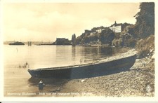 AK Meersburg (Bodensee) - Lattenboot, Seeufer, Schiff, Obertor -ca. 1930