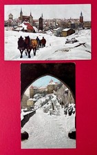 2 x AK BAUTZEN 1911 Stadtansichten im Winter bei Schnee Pferdeschlitten ( 166163