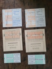 Konvolut Fahrkarten Jahresnetzkarte Würzburger Strassenbahn 70er Jahre ?