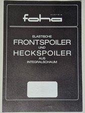 Foha Front- und Heckspoiler Verkaufsprospekt ~1980 BMW Mazda Opel Toyota VW