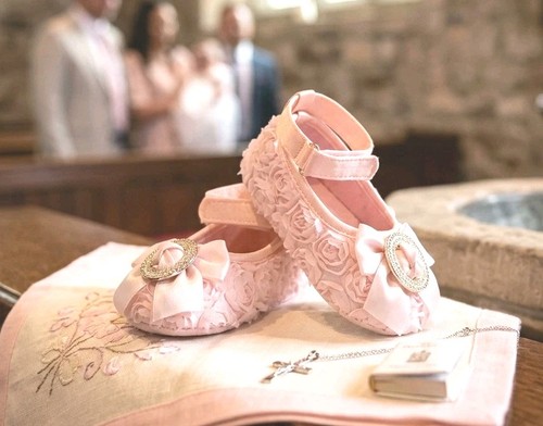Taufschuhe baby rosa 15 16 - rosa, gr.