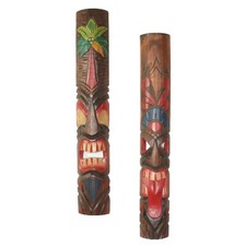 2er set maori maske wanddeko - set,