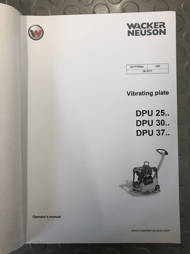Wacker dpu25 dpu30 - wacker,