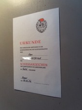 Alte Urkunde Kampfgruppen DDR