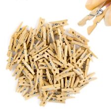 100x Miniklammern 25 mm groß - Mini Holzklammer Basteln Wäscheklammern