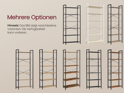 Vasagle bücherregal mit - vasagle, 6