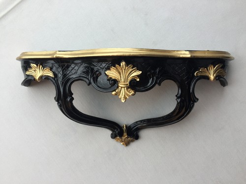Wandkonsole antik schwarz gold - wandkonsole, schwarz-gold