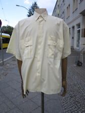 permaflott safari 43 Herrenhemd kurzärmlig gelb 80er TrueVINTAGE 80s men's shirt