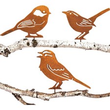 Vogel Gartenstecker Rost Vogel