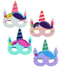 Kinder Masken Einhorn rosa