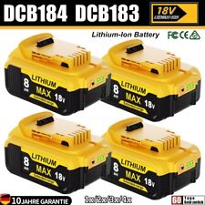 Akku 8,0 Ah XR Li-Ion Für DeWalt 18V DCB182 DCB183 DCB184 20V MAX DCB205 DCB206