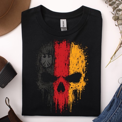 Deutschland totenkopf shirt - totenkopf, t-shirt