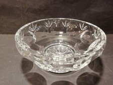 Kleine Bleikristall Schale BAMBERG NACHTMANN rund, auf Sockel, Diamantschliff