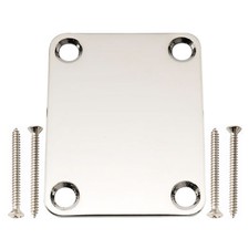 Musiclily Pro Nickel 4-Bolt Steel Neck Plate For Stratocaster Telecaster Guitar