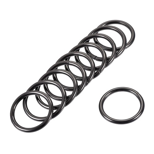 10stk metall ring - o, 38mm
