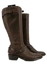 Belstaff Damen Stiefel Gr.39 Dunkelbraun Niedrig Absatz Mandelform Trialmaster 