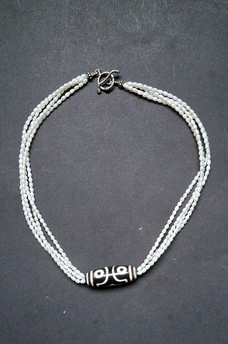 Vintage perlenkette mit - vintage,