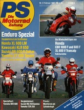 Zeitschrift PS Motorrad #2 von 1987 Enduro Spezial XL KLR DR Dakar XT Tenere