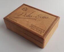 Delta Extra Zigaretten alte Holz Schachtel leer Cigaretten Dresden Holzkiste