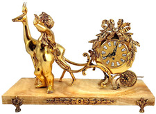 Kaminuhr Tischuhr Bronze