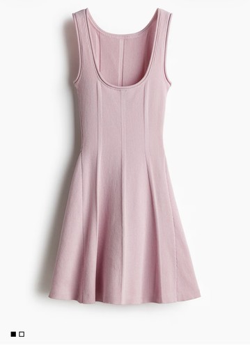 Strickkleid rosa sommer - l,