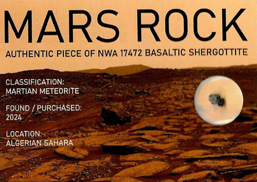 Mars meteorite piece - meteorite, real