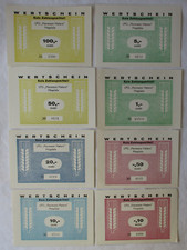 8 Banknoten 0,10 bis 100 Mark