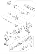 Makita Ersatzteile für Akku-Kartuschenpistole DCG180