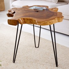 Massiver teak beistelltisch - teak,