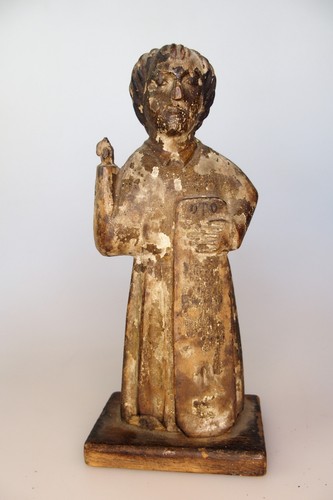 Antike heiligenfigur holz - antike,