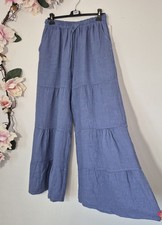Leinenhose breite Hose mit