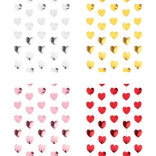 Herz Girlande Deckenhänger Deko für JGA Hochzeit Geburtstag Party -Farbe wählbar