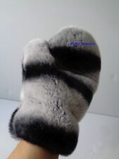 Pelz Massage Handschuh Wellness Rex Kaninchen Pur Streichel Chinchilla Optik NEU