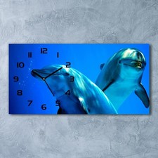 Tulup® Wanduhr Glasuhr 60x30