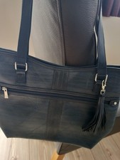 Damen Umhängetasche Schultertasche Handtasche Tragetasche Shopper dunkelblau neu