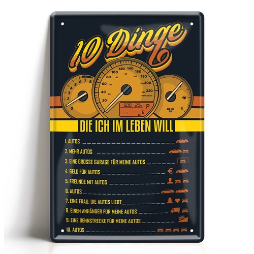 Blechschild dinge die ich - dinge,